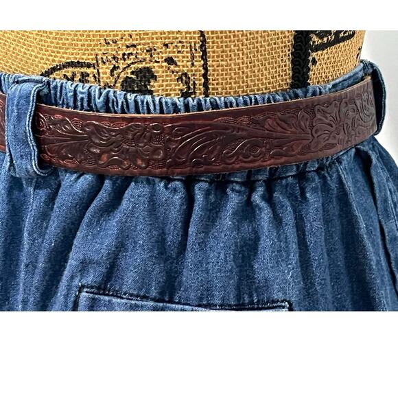 VTG Tooled Leather Belt Masterwork \